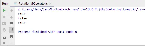Java Relational Operators