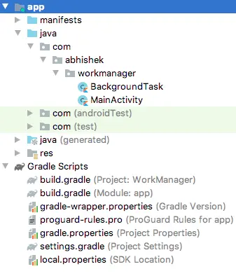 work manager periodic work request project structure
