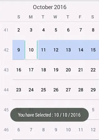 Android CalendarView