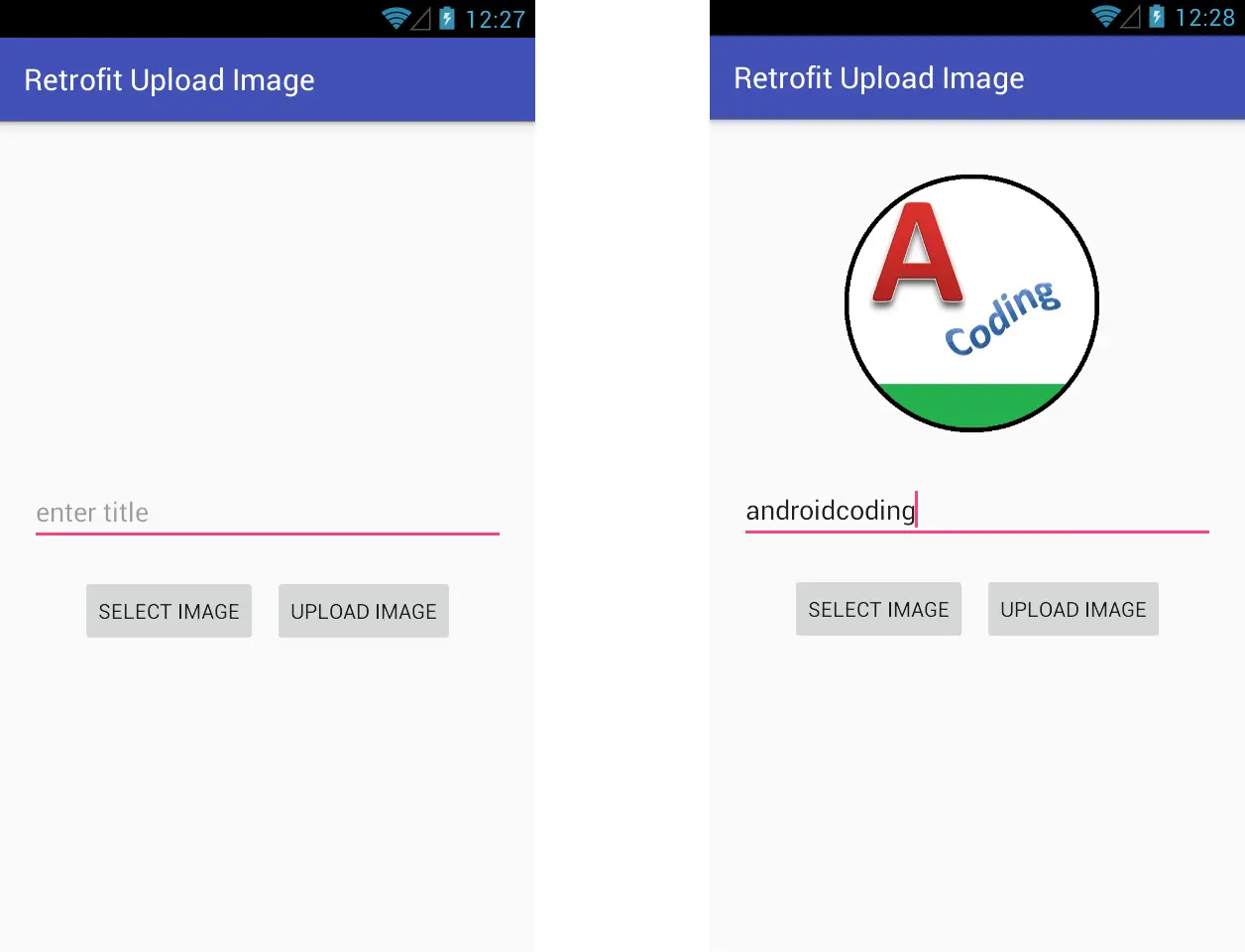 Upload Image Retrofit Library