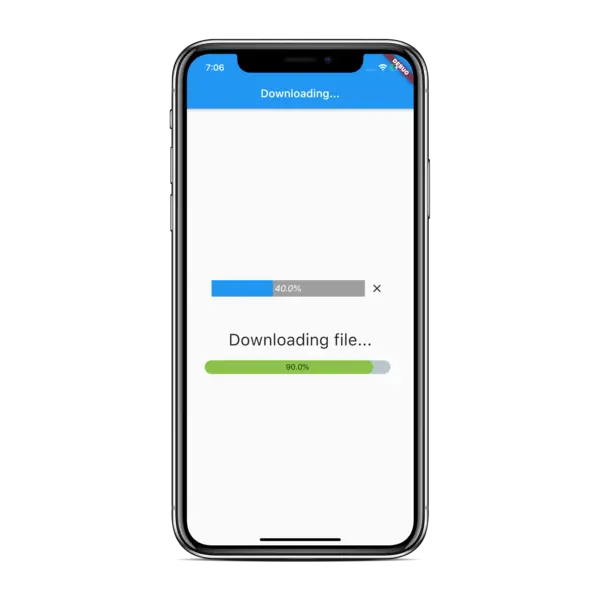 flutter download progress