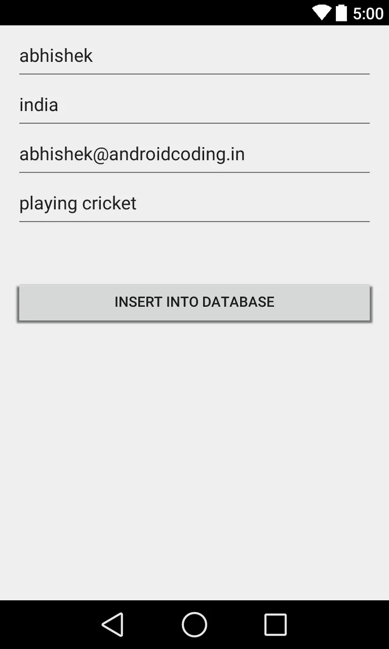 Android MySQL Database